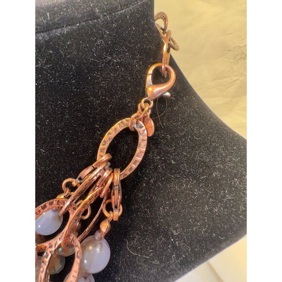 Premier Design Interchangeable English Rose Beads & Bronze Necklace multi Strand - Picture 4 of 9